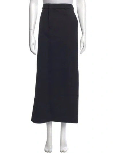 Pre-owned Raey Wool Midi Length Skirt In Black