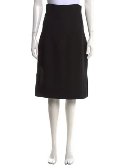 Pre-owned Raey Wool Midi Length Skirt In Black