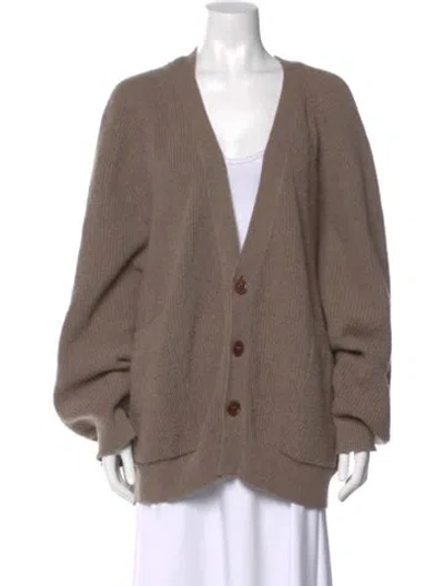 Pre-owned Raey Wool V-neck Sweater In Neutral