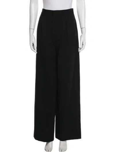 Pre-owned Raey Wool Wide Leg Pants In Black