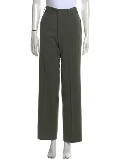Pre-owned Raey Wool Wide Leg Pants In Green