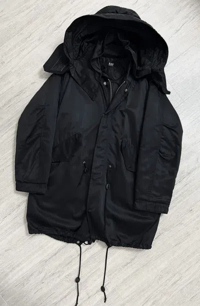 Pre-owned Raf By Raf Simons Raf Simons M51 Arctic Lined Oversize Fishtail Parka Jacket In Black