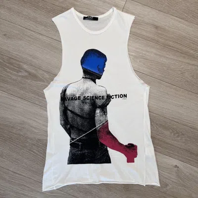 Pre-owned Raf By Raf Simons Ss06 "savage Science Fiction" Tank Top In White