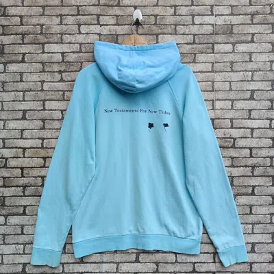 Pre-owned Raf By Raf Simons X Raf Simons Raf By Raf Simons Hoodie Spell Out Backhit In Light Blue