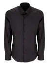 Raf Moore Long-sleeve Button-down Shirt In Black