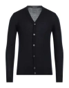 Raf Moore Man Cardigan Midnight Blue Size L Virgin Wool