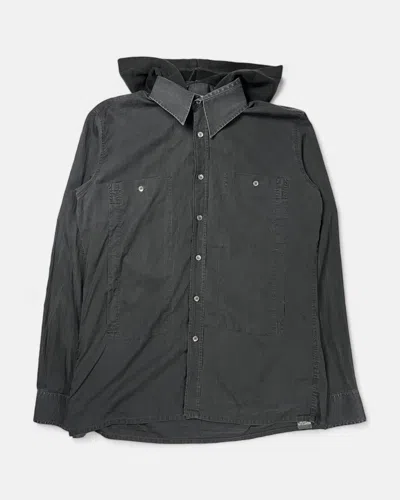 Pre-owned Raf Simons - Ss02 Hooded Button Up In Black