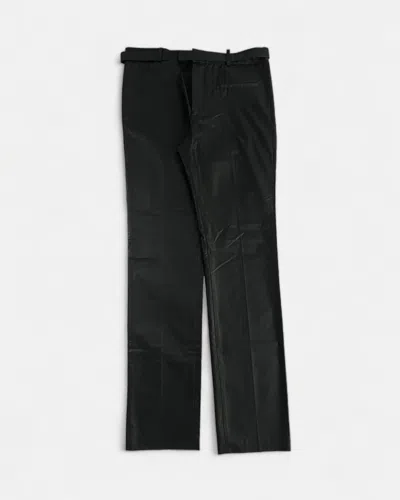 Pre-owned Raf Simons - Ss06 Coated Casual Pants In Black
