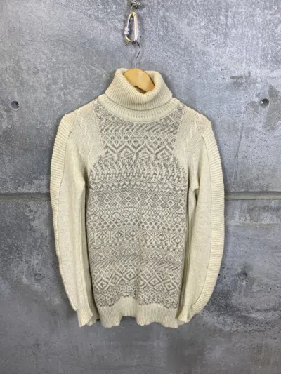 Pre-owned Raf Simons 2005-2006 Collar Knit Sweater In Sand