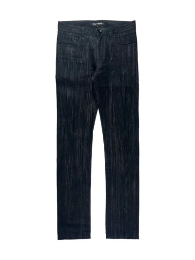 Pre-owned Raf Simons 2005  Silver Limited Edition Denim Jeans In Black