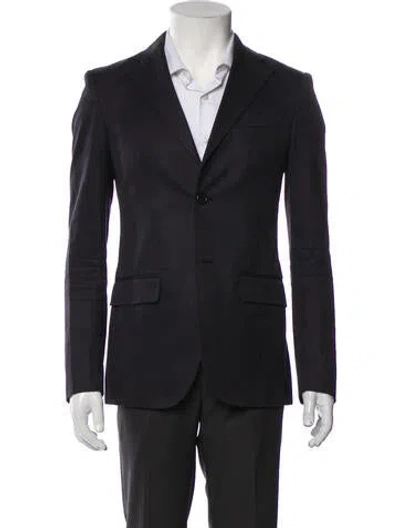 Pre-owned Raf Simons 2011 Lambswool Blazer In Blue