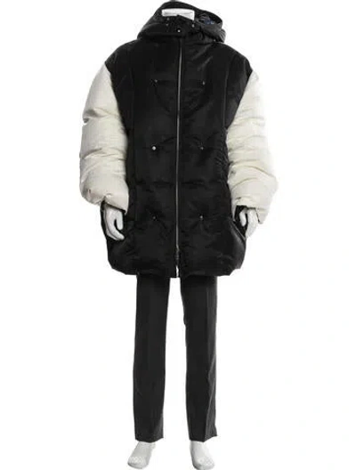 Pre-owned Raf Simons 2017 'big Feather Coat' In Black