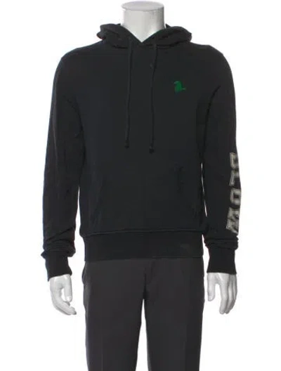 Pre-owned Raf Simons 2017 Graphic Print Hoodie In Black