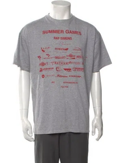Pre-owned Raf Simons 2017 Graphic Print T-shirt In Grey