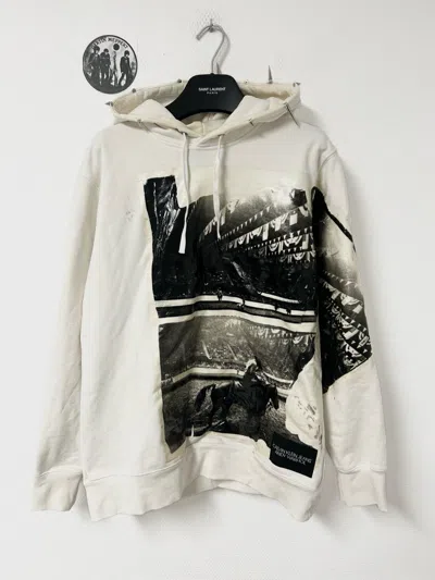 Pre-owned Raf Simons 2018 Andy Warhol Rodeo Photo Hoodie In White