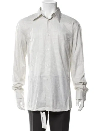 Pre-owned Raf Simons 2018 Plaid Print Shirt In Neutrals