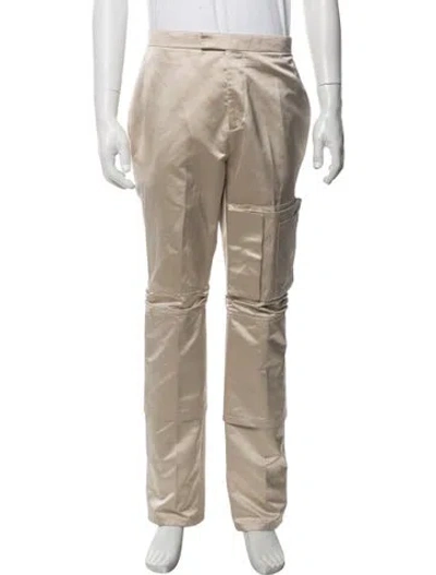 Pre-owned Raf Simons 2018 Satin Slim 'space' Pants In Neutrals