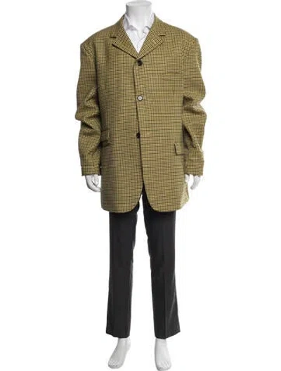 Pre-owned Raf Simons 2018 Wool Blazer In Yellow