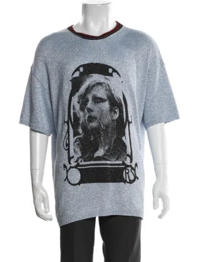 Pre-owned Raf Simons 2019 Graphic Print T-shirt In Blue