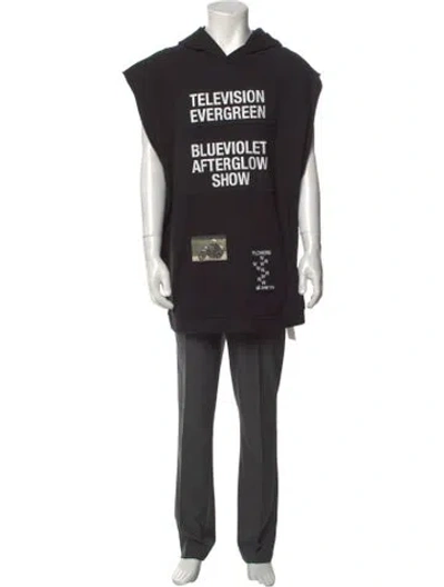 Pre-owned Raf Simons 2021 Graphic Print Hoodie In Black