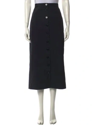 Pre-owned Raf Simons 2021 Midi Length Skirt In Black