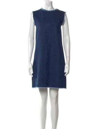 Pre-owned Raf Simons 2021 Mini Dress In Blue