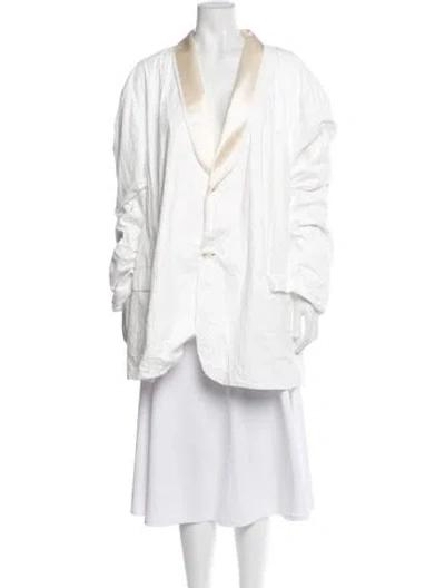 Pre-owned Raf Simons 2021 Oversized Tyvek Sport Coat In White