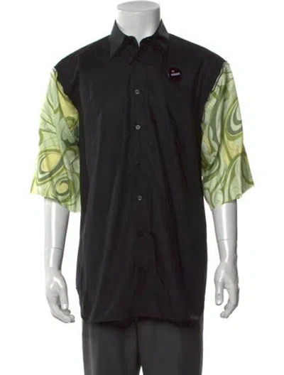 Pre-owned Raf Simons 2021 Silk Shirt In Black