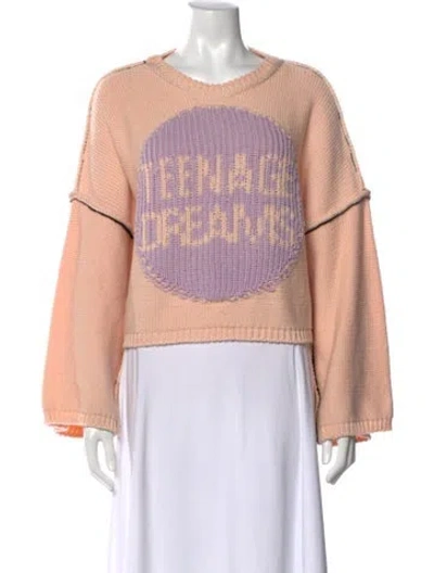 Pre-owned Raf Simons 2021 'teenage Dreams' Sweater In Pink