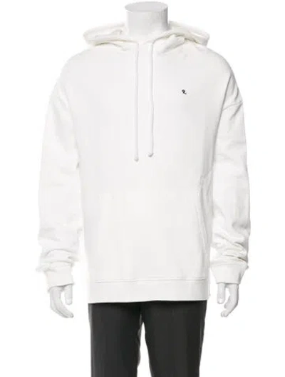 Pre-owned Raf Simons 2021 V-neck Hoodie In White