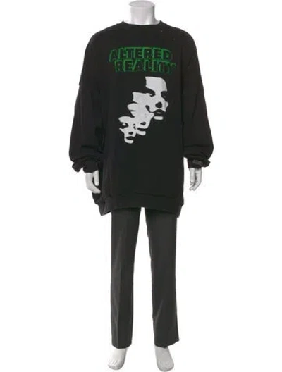 Pre-owned Raf Simons 2022 Graphic Print Sweatshirt In Black
