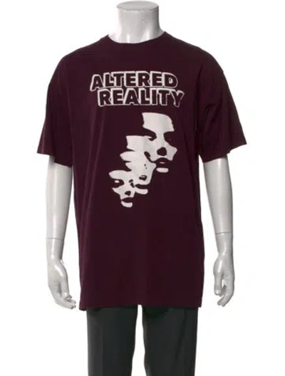 Pre-owned Raf Simons 2022 Graphic Print T-shirt In Burgundy