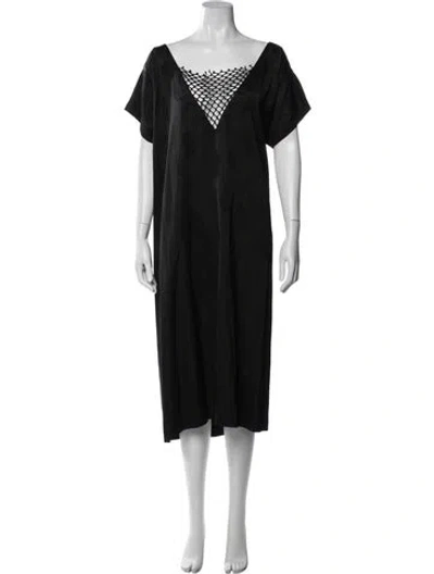 Pre-owned Raf Simons 2022 Midi Length Dress In Black