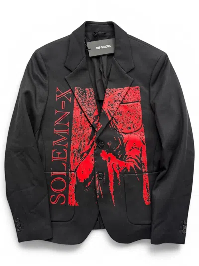 Pre-owned Raf Simons 2022 School Printed Blazer Jacket Solemn-x