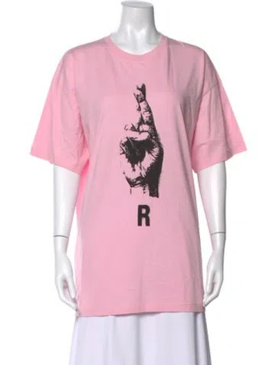 Pre-owned Raf Simons 2023 Graphic Print T-shirt In Pink