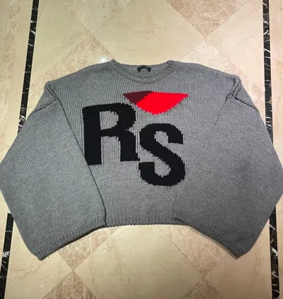 Pre-owned Raf Simons 21fw Gray Silhouette Sweater In Grey