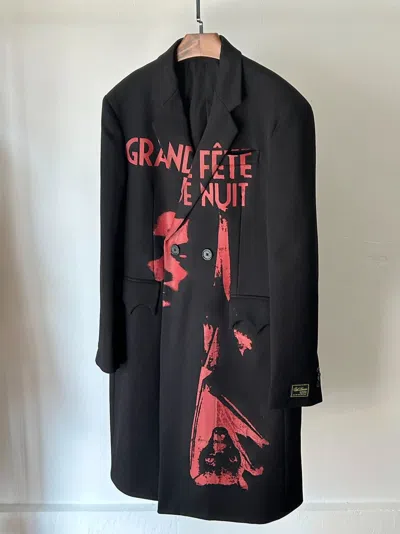 Pre-owned Raf Simons 22aw Printed Suit Jacket -dmc In Black