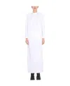 Raf Simons Mini Shirt Dress With Padded Shoulders In White