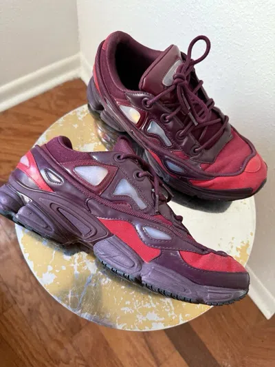 Pre-owned Raf Simons Adidas X  Ozweego 3 Burgundy B22538 11 Red Shoes