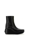 Raf Simons Chic Ankle Boot With Square Toe And 8.5 Cm Heel In Black