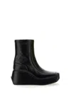 Raf Simons Chic Ankle Boot With Square Toe And 8.5 Cm Heel In Black