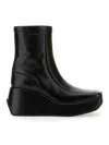 Raf Simons Chic Ankle Boot With Square Toe And 8.5 Cm Heel In Black