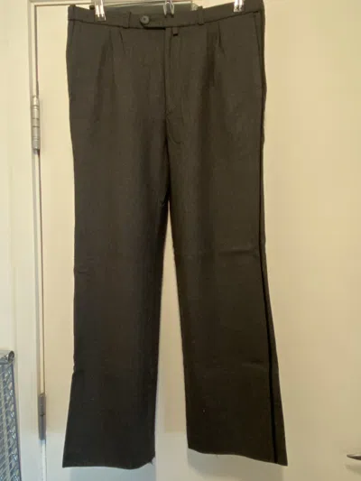 Pre-owned Raf Simons Archive Aw00 "confusion" Grey Wide Flared Pants In Dark Grey