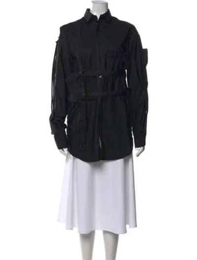 Pre-owned Raf Simons Archive Redux Parachute Long Sleeve Shirt In Black