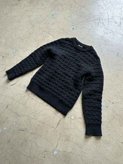 Pre-owned Raf Simons Aw 01-02 Cable Knit Sweater In Black