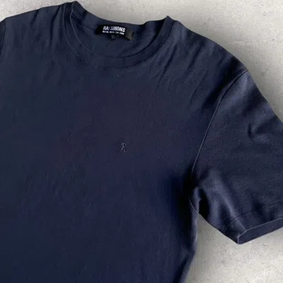Pre-owned Raf Simons Aw 2008-2009 R Logo Crew Neck T Shirt In Blue