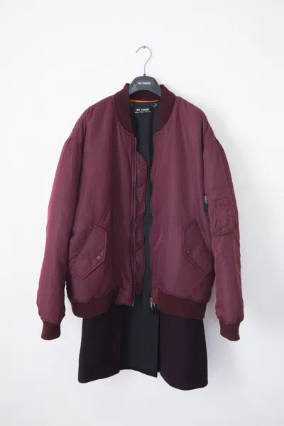 Pre-owned Raf Simons Aw01 Riot Riot Riot Ma-1 Jacket In Red