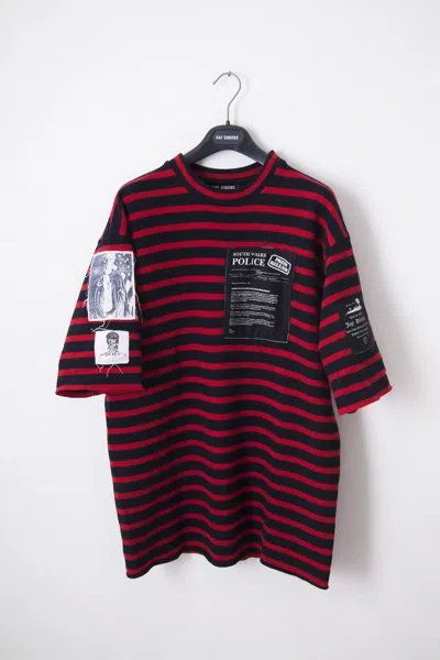 Pre-owned Raf Simons Aw01 Riot Riot Riot Patched Sweater In Red