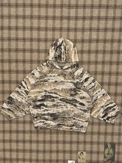 Pre-owned Raf Simons Aw02-03 Runway Digicamo Oversized Knit Hoodie In Multi