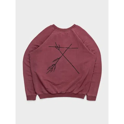 Pre-owned Raf Simons Aw02 Virginia Creeper Roots Crewneck In Red